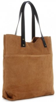 GEANȚĂ DIN PIELE shopper bag Vittoria Gotti roșcat V8267