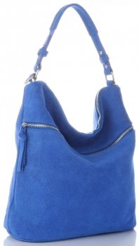 GEANȚĂ DIN PIELE universală Genuine Leather cobalt 5577C
