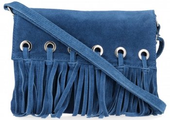 GEANȚĂ DIN PIELE tip poștaș Vittoria Gotti denim V5859C