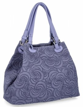 GENȚĂ DIN PIELE shopper bag Vittoria Gotti mov deschis 5566-Sjfio