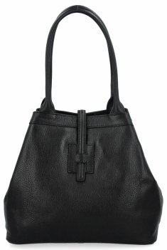 Geantă elegantă din piele Shopper Bag 208S neagră