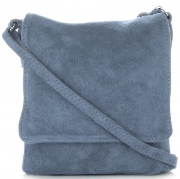 GEANȚĂ DIN PIELE tip poștaș Vittoria Gotti denim V401