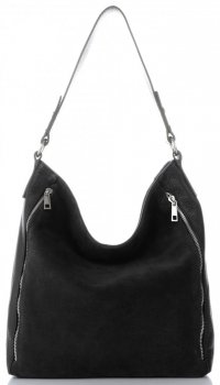 GEANȚĂ DIN PIELE shopper bag Vittoria Gotti negru V3368