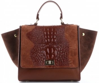 GEANȚĂ DIN PIELE cufăr Genuine Leather maro 295
