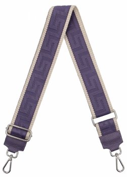 Curea de modă pentru geantă Geometric PA005 Violet/Bej