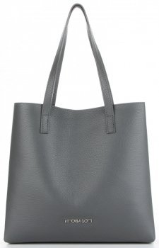 GEANȚĂ DIN PIELE shopper bag Vittoria Gotti gri V694150