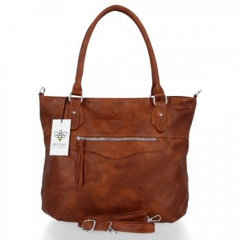 GEANȚĂ DE DAMĂ tip poștaș BEE BAG maro 1302L92