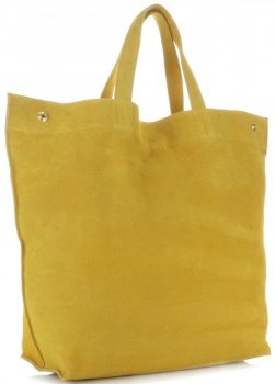 GEANȚĂ DIN PIELE shopper bag Vera Pelle galben A19