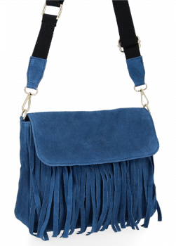 GEANȚĂ DIN PIELE tip poștaș Vittoria Gotti denim DB52