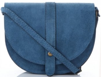 GEANȚĂ DIN PIELE tip poștaș Vittoria Gotti denim V5751