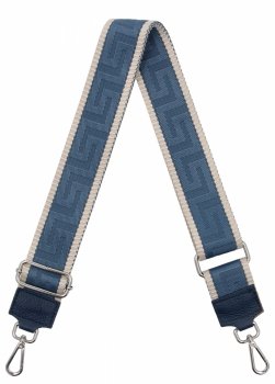 Módny opasok na tašku Geometric PA005 Modrá/Bežová