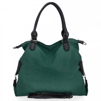 Dámska kabelka shopper bag Hernan fľašková zelená HB0135