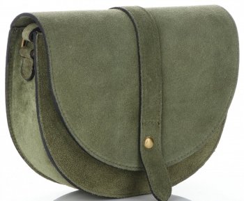 Kožené kabelka listonoška Vittoria Gotti khaki V5751
