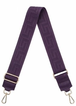 Módny pásik na tašku Geometric PA005 tmavo fialový