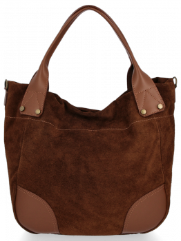 Kožené kabelka univerzálna Genuine Leather hnedá 811746