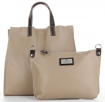 Kožené kabelka univerzálna Genuine Leather zemitá 691756
