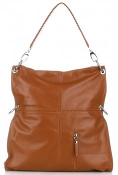 Kožené kabelka shopper bag Vera Pelle ryšavá 25