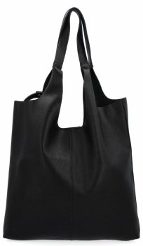 Talianska Kožená Kabelka Shopper Bag s Kozmetickou 165 Čierna