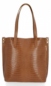 Kožené kabelka shopper bag Vittoria Gotti ryšavá VG803