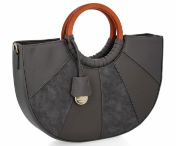 Módna dámska kabelka kufrík firmy Herisson 275C6017 šedá