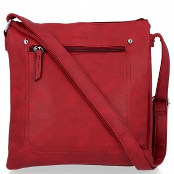 Dámska kabelka listonoška BEE BAG červená 1011