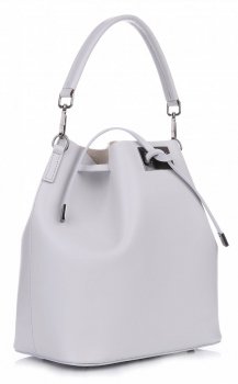 Kožené kabelka shopper bag Vittoria Gotti svetlo šedá 8224