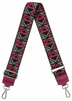 Módny pásik na tašku Geometric PA005 fuchsiový