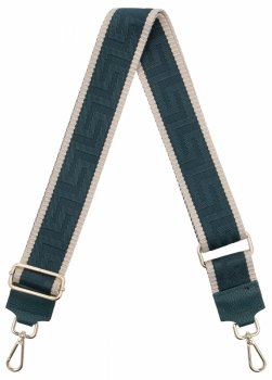 Módny pásik na tašku Geometric PA005 Tmavá morská/bežová