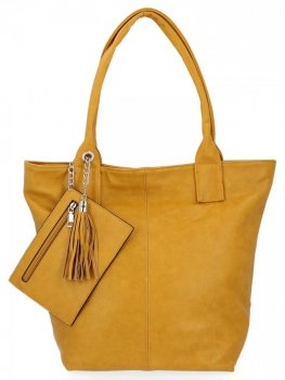 Dámska kabelka shopper bag Hernan horčicová HB0339