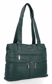 Dámská kabelka shopper bag Hernan fľašková zelená 8006