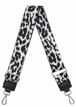 Módny opasok k taške Pantera P028PAN Čierny/Biely