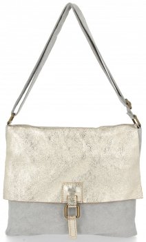 Kožené kabelka listonoška Genuine Leather kobaltová 50723