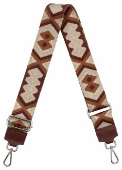 Módny pásik na tašku H14 čokoládový/bežový