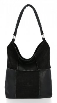 Kožené kabelka shopper bag Roberto Ricci čierna 19141