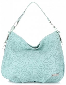 Kožené kabelka shopper bag Vittoria Gotti mätová V80013