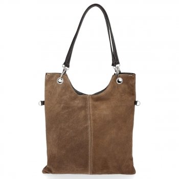 Kožené kabelka listonoška Genuine Leather zemitá 517