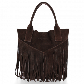 Dámska kabelka shopper bag Vittoria Gotti čokoládová VPOS9