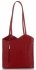 Kožené kabelka klasická Genuine Leather červená 494