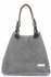 Kožené kabelka shopper bag Vittoria Gotti šedá V2050