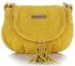Kožené kabelka listonoška Vittoria Gotti žlutá V414S