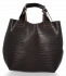 Kožené kabelka shopper bag Vittoria Gotti čokoládová VG804