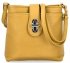 Elegantní Italská Kožená Kabelka Listonoška 201 Hořčicová