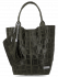 Kožené kabelka shopper bag Vittoria Gotti zelená B22