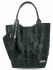 Kožené kabelka shopper bag Vittoria Gotti lahvově zelená B22