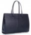 Kožené kabelka aktovka Genuine Leather tmavě modrá 840