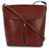 Kožené kabelka listonoška Vittoria Gotti hnědá VG2012