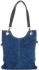 Kožené kabelka listonoška Genuine Leather modrá 222