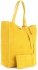 Kožené kabelka shopper bag Vera Pelle žlutá 601