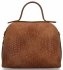 Elegantní Italská Kožená Kabelka se 2 Přihrádkami 5273 Zrzavá
