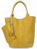 Kožené kabelka shopper bag Vittoria Gotti žlutá B22